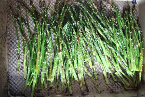 broiled asparagus with sea salt and olive oil