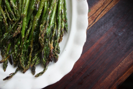 broiled asparagus with sea salt and olive oil